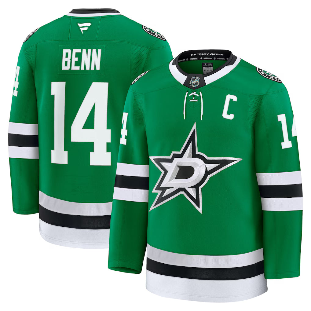 Jamie Benn Dallas Stars Home Premium Jersey - Kelly Green