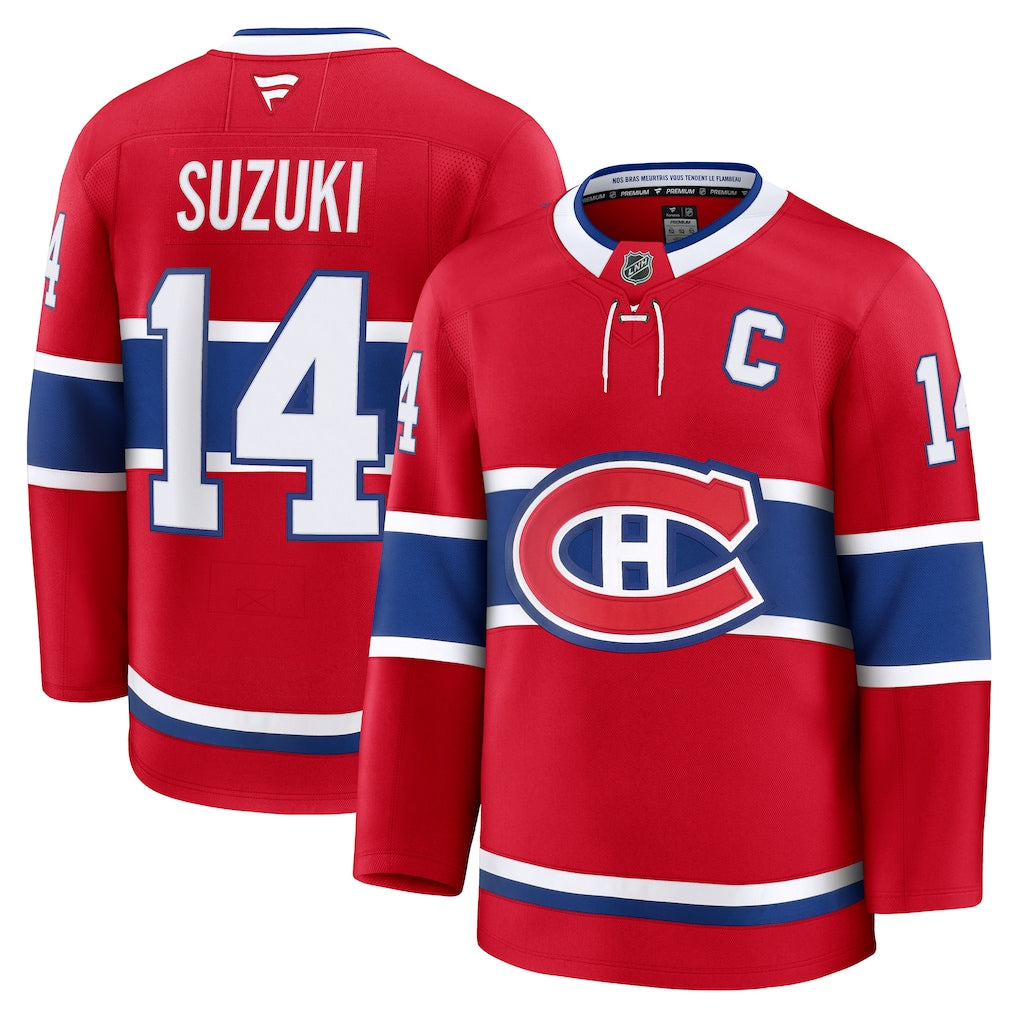 Nick Suzuki Montreal Canadiens Home Premium Jersey - Red