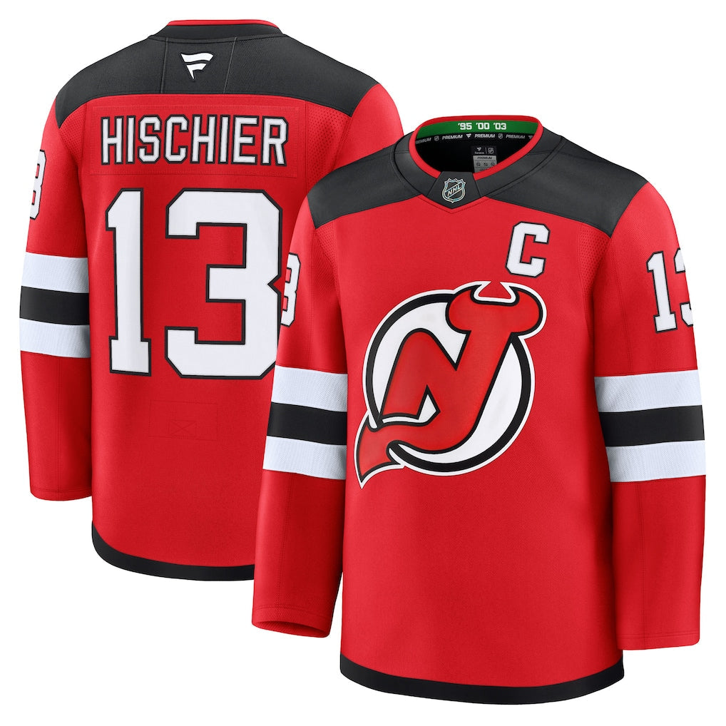 Nico Hischier New Jersey Devils Home Premium Jersey - Red