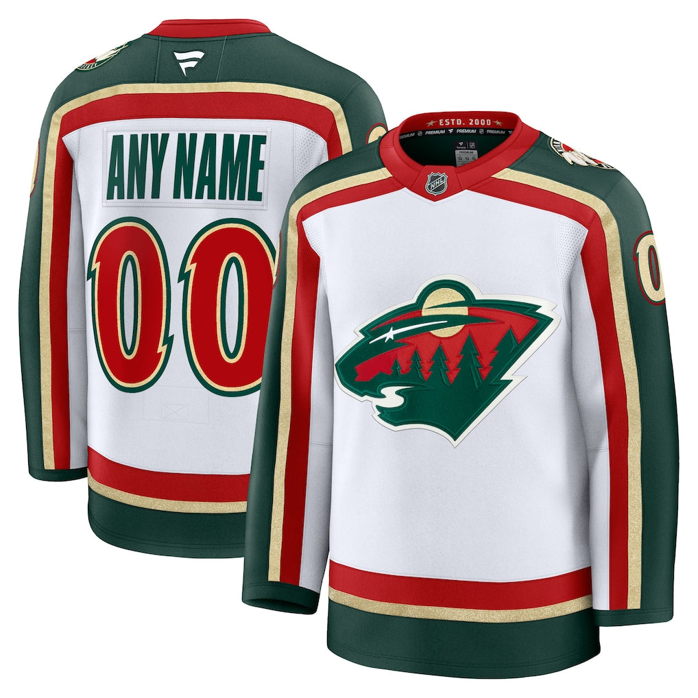 Custom Minnesota Wild 25th Anniversary Premium Jersey - White