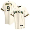Bob Uecker Milwaukee Brewers Home Retired Player Jersey - Cream