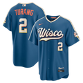 Brice Turang Milwaukee Brewers 2026 City Connect Stadium Jersey - Mineral Blue