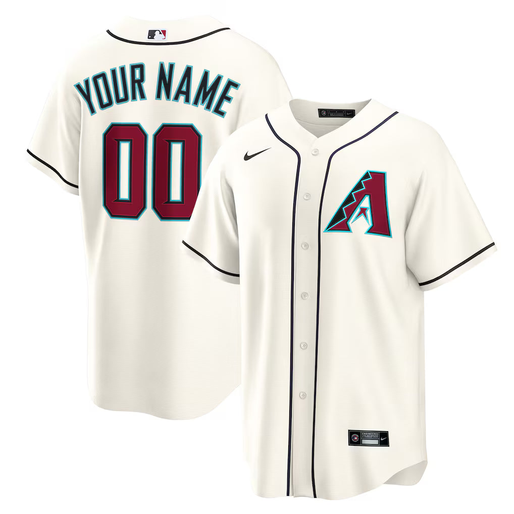 Custom Arizona Diamondbacks Home Jersey – Cream