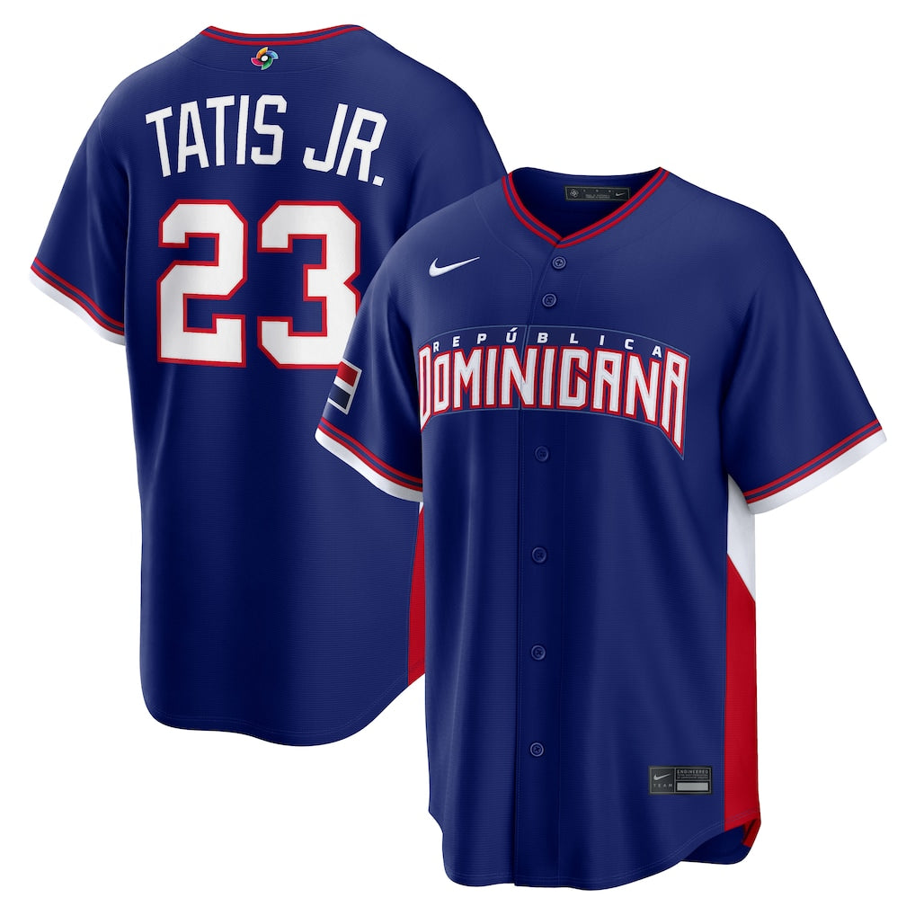 Fernando Tatis Jr. Dominican Republic Baseball 2026 World Baseball Classic Road Stadium Jersey - Royal Blue
