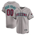 Custom Arizona Diamondbacks Away Jersey – Gray