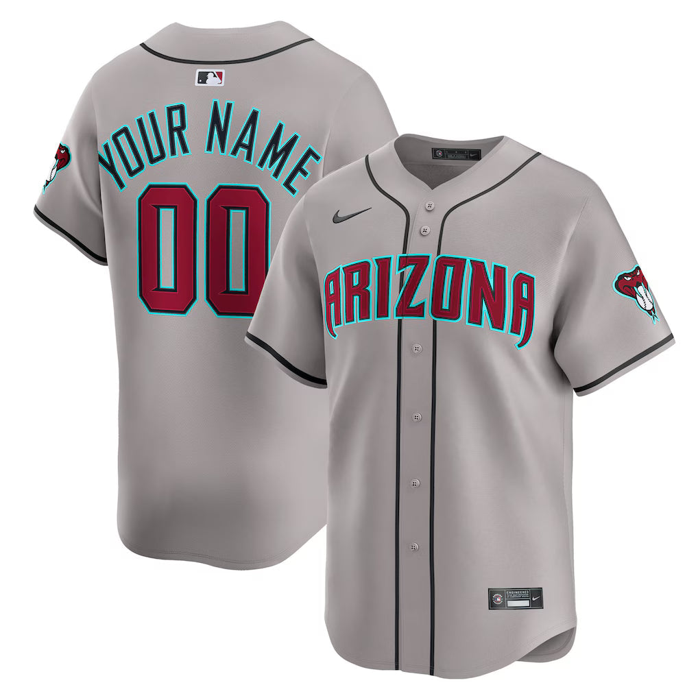 Custom Arizona Diamondbacks Away Jersey – Gray