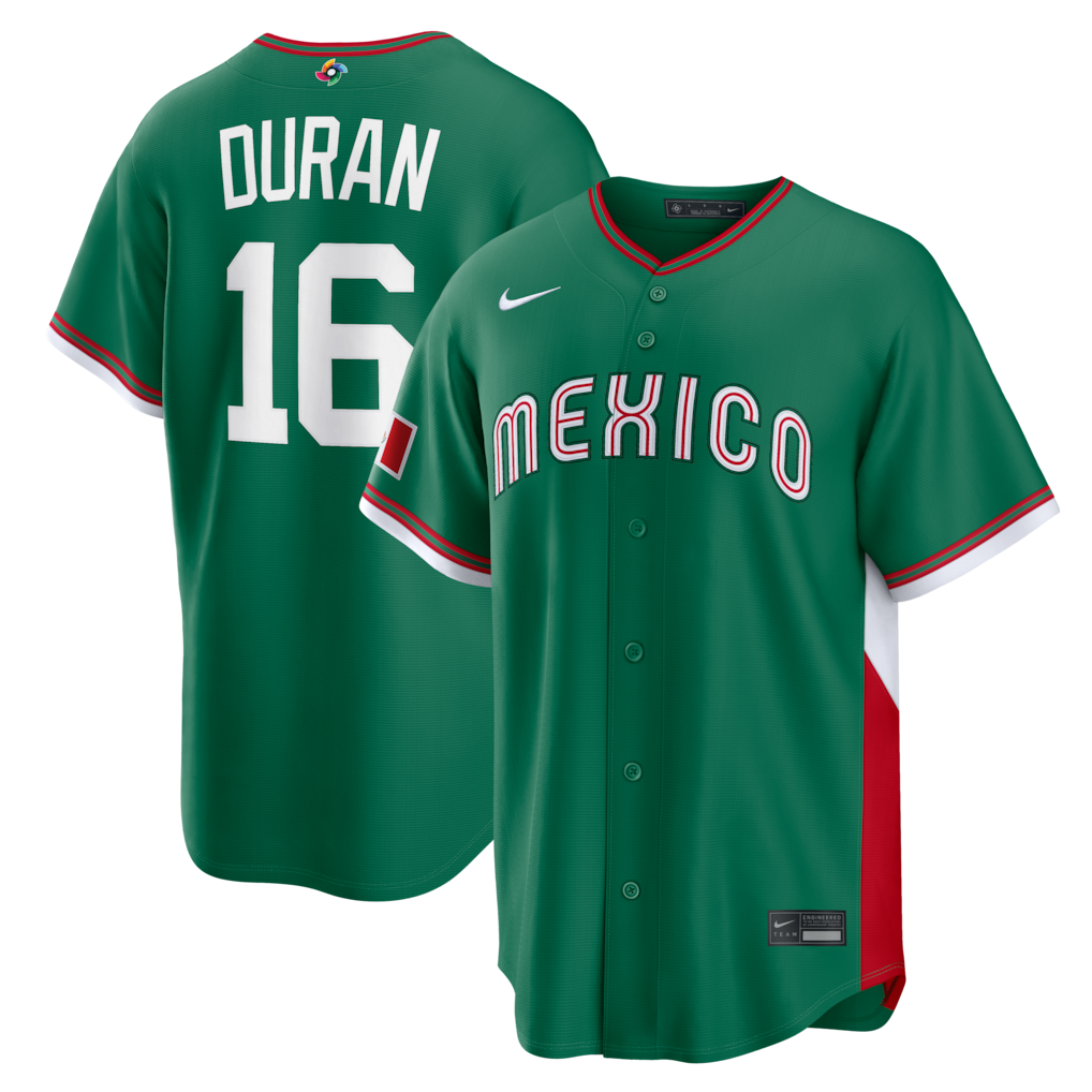 Jarren Duran Mexico Baseball 2026 World Baseball Classic Road Stadium Jersey - Green