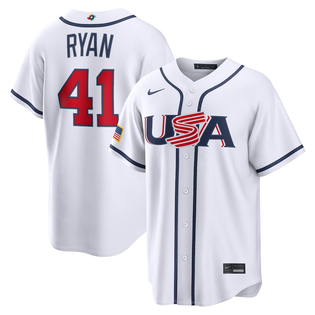 Joe Ryan USA Baseball 2026 World Baseball Classic Home Stadium Jersey - White