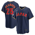 Kazuma Okamoto Japan Baseball 2026 World Baseball Classic Home Stadium Jersey - Navy