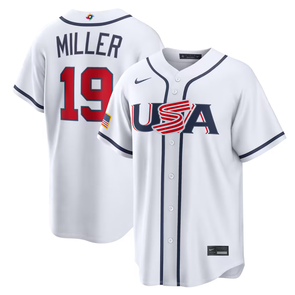 Mason Miller USA Baseball 2026 World Baseball Classic Home Stadium Jersey - White