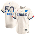 Mookie Betts Los Angeles Dodgers City Connect Player Jersey - Cream