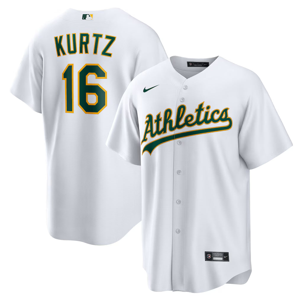 Nick Kurtz Athletics Home Jersey - White