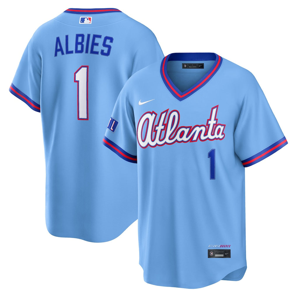 Ozzie Albies Atlanta Braves 2026 City Connect Stadium Jersey - Powder Blue