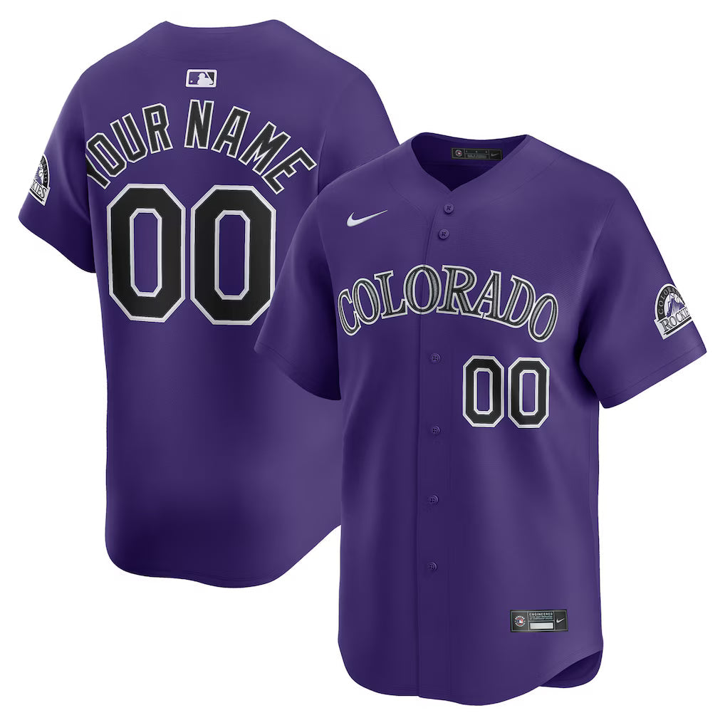 Custom Colorado Rockies Alternate Jersey - Purple