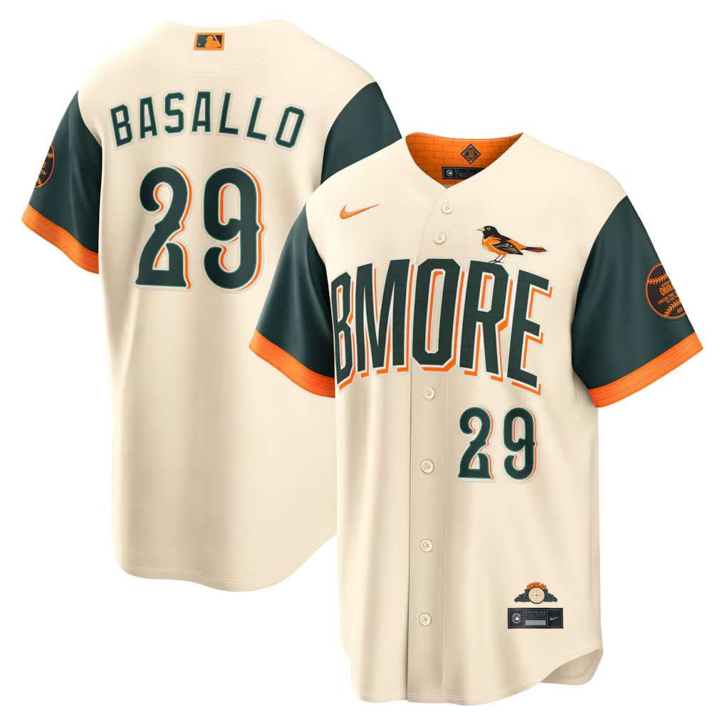 Samuel Basallo Baltimore Orioles 2026 City Connect Stadium Jersey - Natural