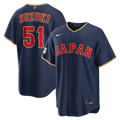 Seiya Suzuki Japan Baseball 2026 World Baseball Classic Road Stadium Jersey - Navy