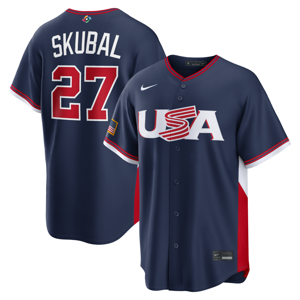 Tarik Skubal USA Baseball 2026 World Baseball Classic Road Stadium Jersey - Navy