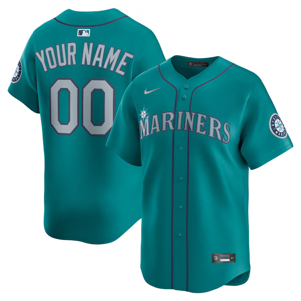 Custom Seattle Mariners Alternate Jersey - Teal