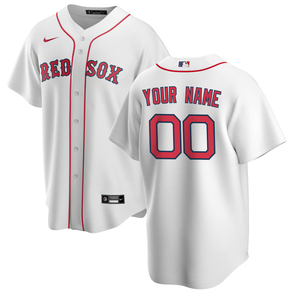 Custom Boston Red Sox Home Jersey - White