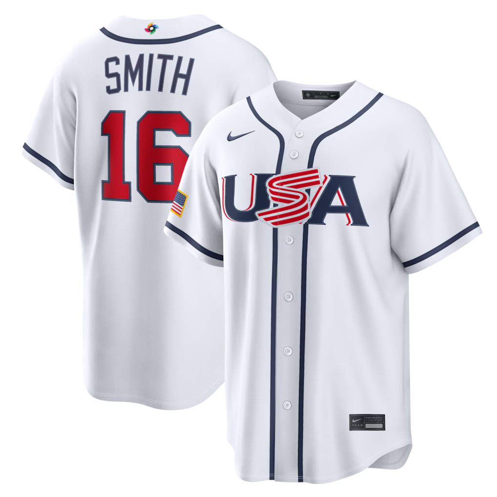 Will Smith USA Baseball 2026 World Baseball Classic Home Stadium Jersey - White