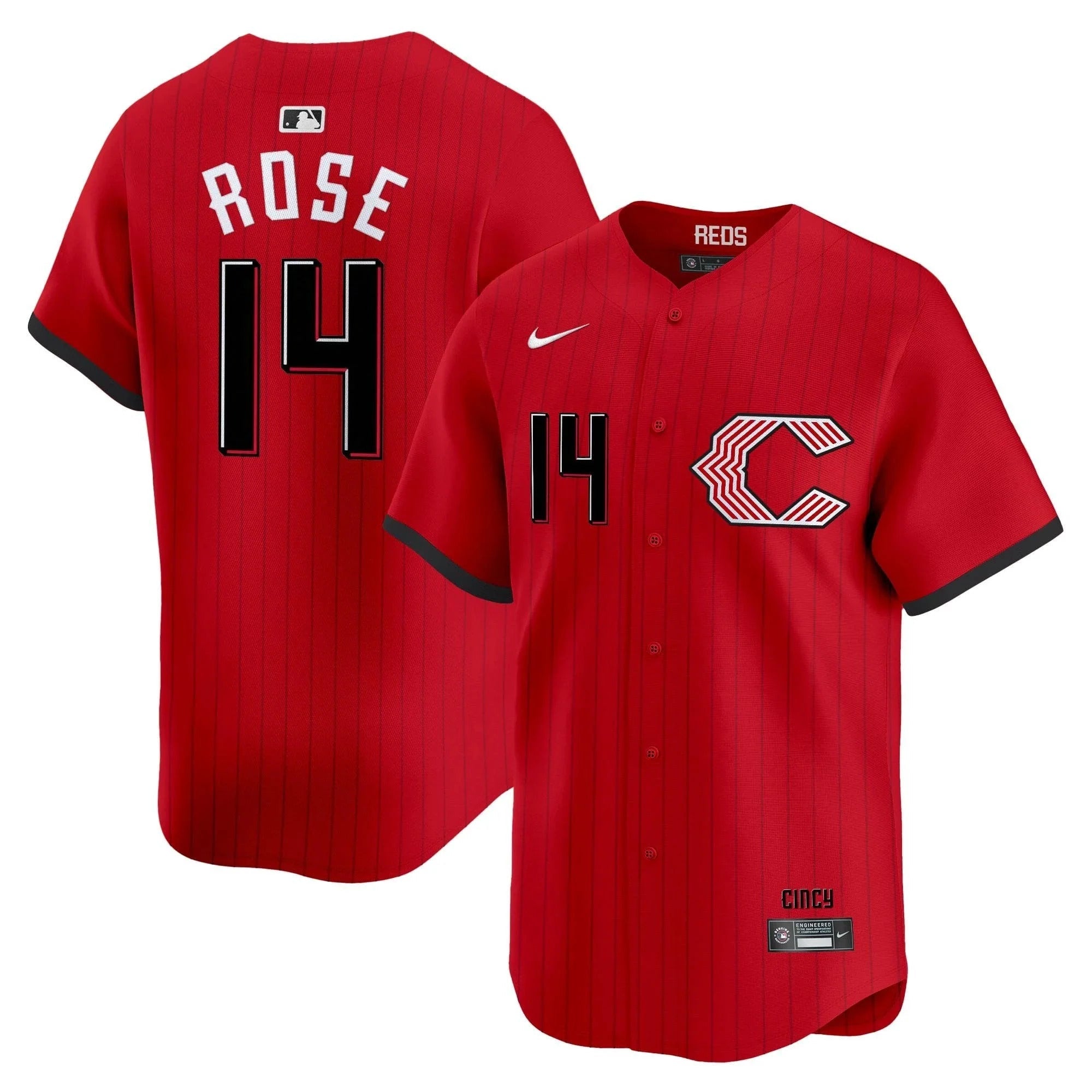Pete Rose Cincinnati Reds 2026 City Connect Stadium Jersey - Red
