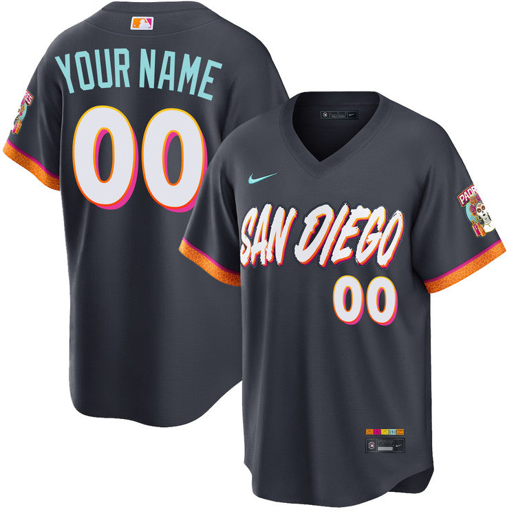 Custom San Diego Padres 2026 City Connect Stadium Jersey - Obsidian