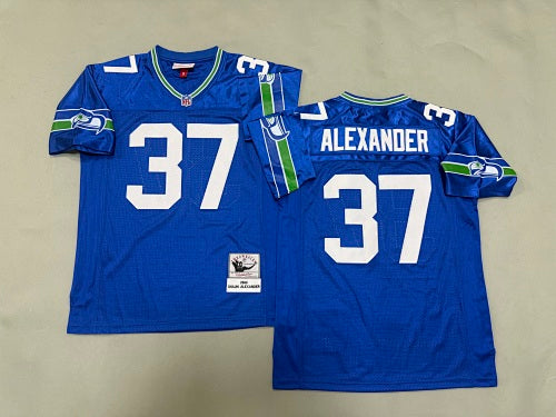 Mens Shaun Alexander#37 Seattle Seahawks  Vintage Throwback Jersey