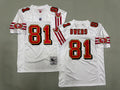 Mens Terrell Owens#81 White San Francisco 49ers Vintage Throwback Jersey