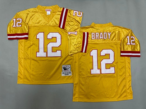 Mens Tom Brady#12 Tampa Bay Buccaneers Vintage Throwback Jersey