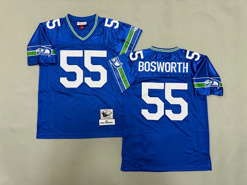 Mens Brian Bosworth#55 Seattle Seahawks  Vintage Throwback Jersey