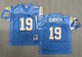 Mens Lance Alworth#19 San Diego Chargers Vintage Throwback Jersey
