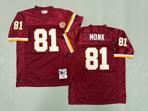 Mens Art Monk#81 Washington Commanders  Vintage Throwback Jersey