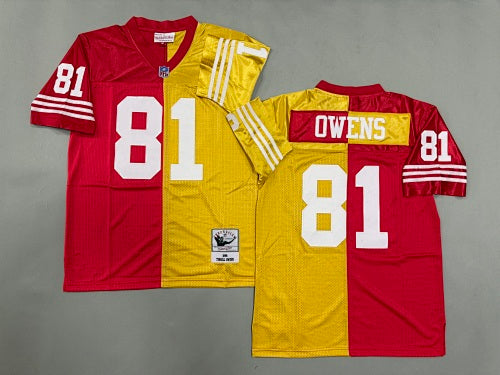 Mens Terrell Owens#81 San Francisco 49ers Vintage Throwback Jersey