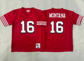 Youth Joe Montana#16 San Francisco 49ers Throwback Jersey