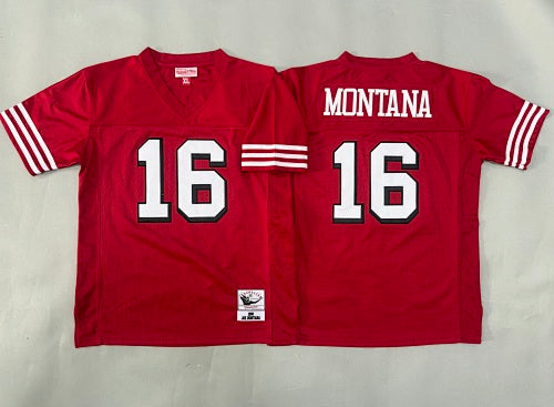 Youth Joe Montana#16 San Francisco 49ers Throwback Jersey