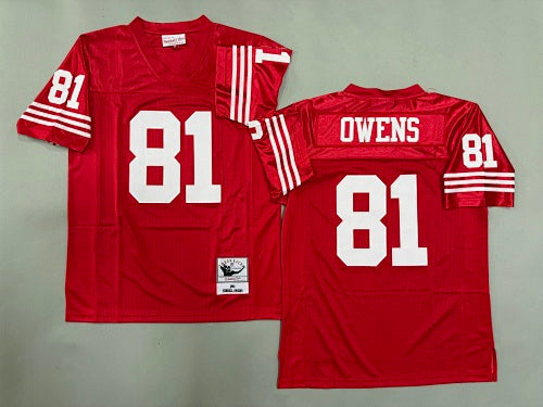 Mens Terrell Owens#81 San Francisco 49ers Vintage Throwback Jersey