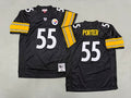 Mens Joey Porter#55 black Pittsburgh Steelers Vintage Throwback Jersey