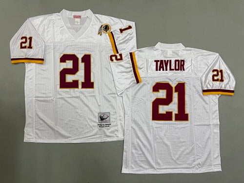 Mens Sean Taylor #21 white Washington Commanders  Vintage Throwback Jersey