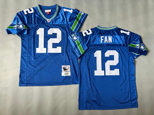 Mens Fan#12 Seattle Seahawks  Vintage Throwback Jersey