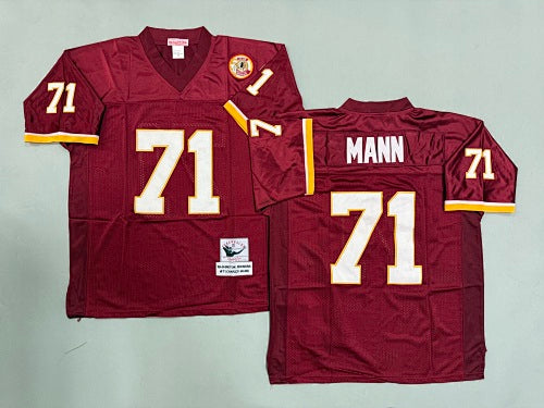 Mens Charles Mann#71 Washington Commanders  Vintage Throwback Jersey