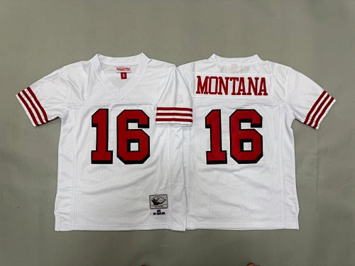 Youth Joe Montana#16 San Francisco 49ers Vintage Throwback Jersey