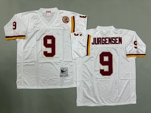 Mens Sonny Jurgensen#9 white Washington Commanders  Vintage Throwback Jersey
