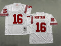 Mens Joe Montana#16 white San Francisco 49ers Vintage Throwback Jersey