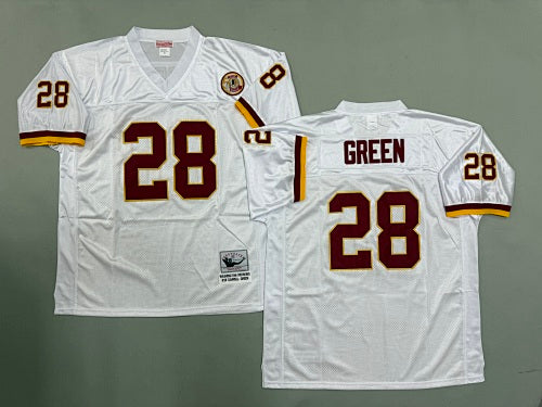 Mens Darrell Green#28 white Washington Commanders  Vintage Throwback Jersey