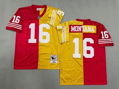 Mens Joe Montana#16 San Francisco 49ers Vintage Throwback Jersey