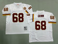Mens Russ Grimm#68 white Washington Commanders  Vintage Throwback Jersey