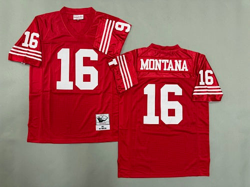 Mens Joe Montana#16 San Francisco 49ers Vintage Throwback Jersey