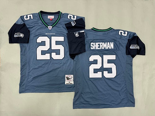 Mens Richard Sherman#25 Seattle Seahawks  Vintage Throwback Jersey