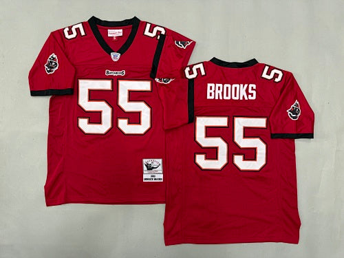Mens Derrick Brooks#55 Tampa Bay Buccaneers Vintage Throwback Jersey