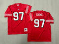 Mens Bryant Young#97 San Francisco 49ers Vintage Throwback Jersey
